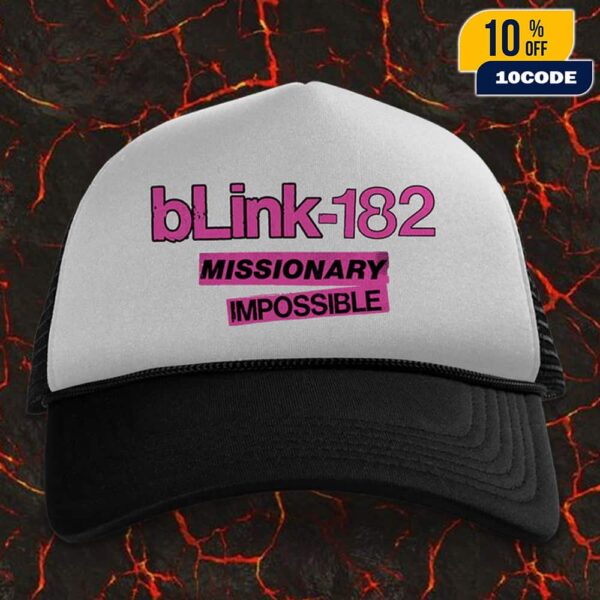 Blink-182 Missionary Impossible 2025 Tour Logo Merch Trucker Hat-Snapback-Classic Hat Cap