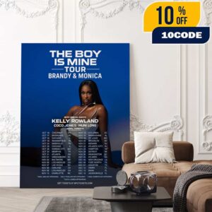 Brandy And Monica The Boy Is Mine Tour 2025 With Kelly Rowland x Coco Jones x Muni Long Poster Tour Dates Poster Canvas Home Decor