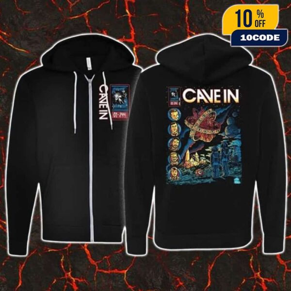 CAVE IN Beyond The Pendulum Design By Kristin And Brian Walsby Bifocal Media August 2025 Release Limited Zip Hoodie Unisex