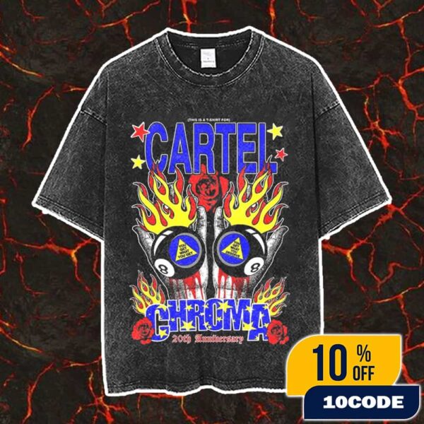 Cartel x Double Wonderful Chroma 20th Anniversary Date Tour Magic Ball 8 Artwork 2025 Limited Version Vintage Washed Unisex T-Shirt