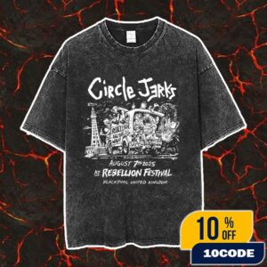 Circle Jerks At Rebellion Festival 7-10 August 2025 Winter Gardens Blackpool UK Limited Tee Rebellion All The Way Vintage Washed Unisex T-Shirt