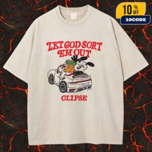 Clipse Let God Sort Em Out LP Vinyl Disc Cover Verdy Edition Artwork Unisex Washed Tee