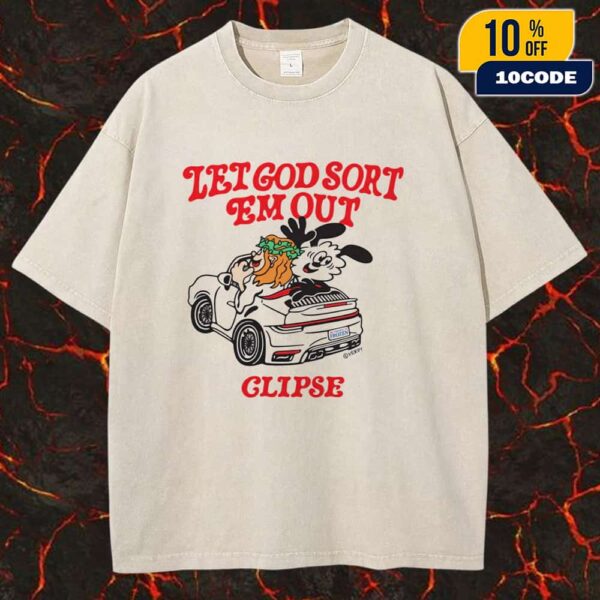 Clipse Let God Sort Em Out LP Vinyl Disc Cover Verdy Edition Artwork Unisex Washed Tee