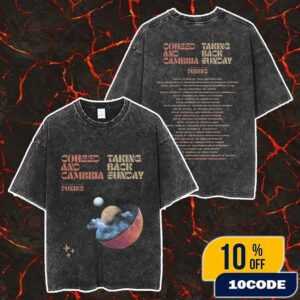 Coheed And Cambria Taking Back Sunday With Special Guests Foxing Summer Tour 2025 With Tour Dates Backprint Merch Unisex Two Sided Washed T-Shirt