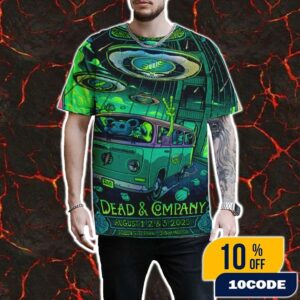 Dead & Company Golden Gate Park Foil Event Poster 60 Anniversary Celebration Of The Grateful Dead In San Francisco At Golden Gate Park On August 2025 Artwork By Jim Mazza AOP Unisex T-Shirt