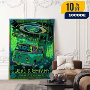 Dead & Company Golden Gate Park Foil Event Poster 60 Anniversary Celebration Of The Grateful Dead In San Francisco At Golden Gate Park On August 2025 Artwork By Jim Mazza Home Decor