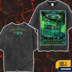 Dead & Company Golden Gate Park Foil Event Poster 60 Anniversary Celebration Of The Grateful Dead In San Francisco At Golden Gate Park On August 2025 Artwork By Jim Mazza Wash T-Shirt