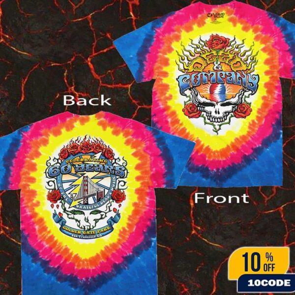 Dead & Company Golden Gate Park Tie Dye Tee Merch At Golden Gate Park On August 2025 In San Francisco Unisex T-Shirt