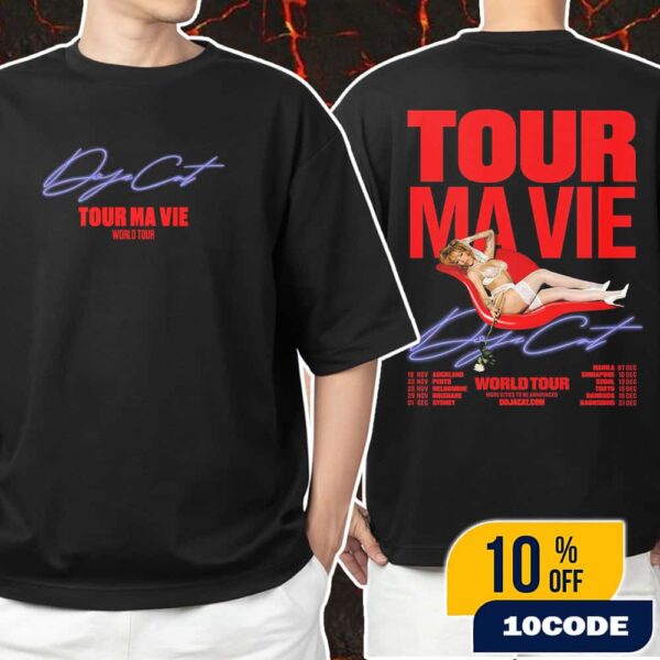 Doja Cat Ma Vie World Tour 2025 New 5th Album And Jealous Type New Singer With Tour Dates Unisex T-Shirt Merchandise