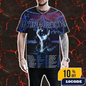 Dying Fetus North America Tour 2025 Into The Cesspool USA CAN Date List And Line Up Fans Gift All Over Print Unisex T-Shirt