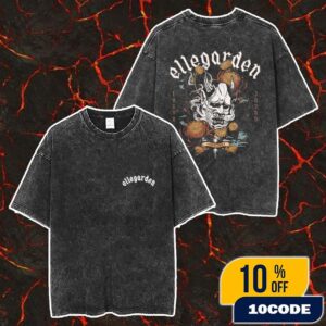 Ellegarden Rising Sun Rock Festival 2025 In Ezo Hannya Merch Unisex Two Sided Washed T-Shirt