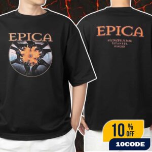 Epica Dark Sun Metal Festival 2025 At KucukCiftlik Park Istanbul Turkey With Aspiral Tour New Album Unisex T-Shirt Merchandise