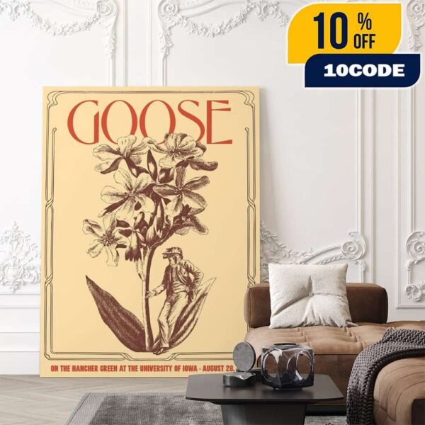 Goose The Band Fall Welcome Concert On August 28 2025 At Hancher Green University Of Iowa Poster Event Artwork By Add Noise Studios Poster Canvas Home Decor