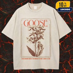 Goose The Band Fall Welcome Concert On August 28 2025 At Hancher Green University Of Iowa Poster Event Artwork By Add Noise Studios Unisex Washed Tee