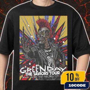 Green Day Comeback In Colombia The Saviors Tour North America 2025 August 24 At Vive Claro Distrito Bogota Poster Artwork By Edgar Jimenez Merch Unisex T-Shirt