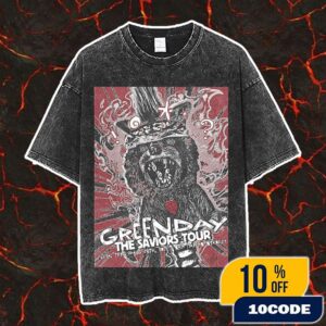 Green Day The Saviors Tour On August 27 2025 At Lima Peru Estadio San Marcos Zombie Raccoon Artwork By edzomby Vintage Washed Unisex T-Shirt