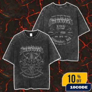 Hatebreed Summer Slaughter Tour 2025 At Milwaukee July 27th 2025 At The Rave Event Tee With Lineup Merch Unisex Two Sided Washed T-Shirt