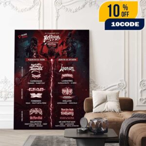 Helsinki Metal Festival 8-9 August 2025 At Helsinki Finland Poster Lineup Poster Canvas Home Decor