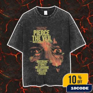 I Can’t Hear You World Tour At Australia 2026 Pierce The Veil With Movements And Jack Kays Tour Stops Vintage Washed Unisex T-Shirt