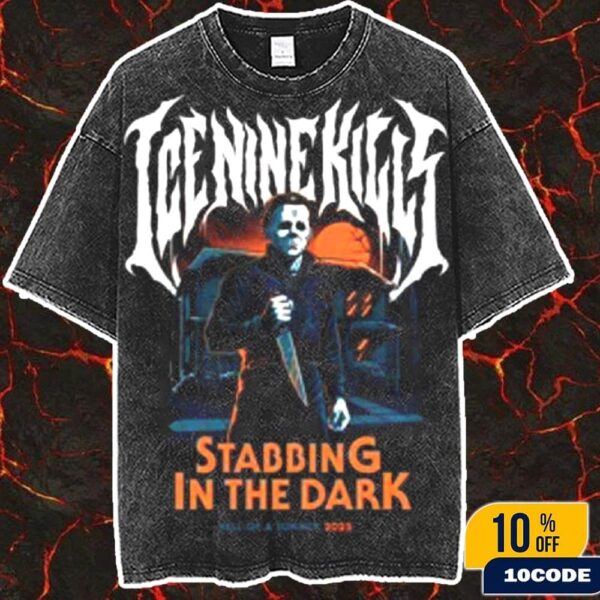 Ice Nine Kills Hell Of A Summer Tour 2025 At Paramount Theatre Merchandies Stabbing In The Dark Tee Fan Gift Wash T-Shirt, Hoodie