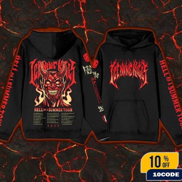 Ice Nine Kills Hell Of A Summer Tour 2025 Dates List At Paramount Theatre Merchandies Fan Gift All Over Print Unisex T-Shirt, Hoodie