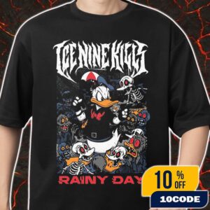 Ice Nine Kills Official Band Merch Donald The Duck Apocalypse Rainy Day Nightmare On The Ninth Collection Unisex T-Shirt