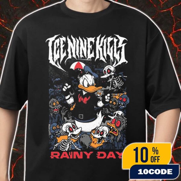 Ice Nine Kills Official Band Merch Donald The Duck Apocalypse Rainy Day Nightmare On The Ninth Collection Unisex T-Shirt