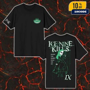 Ice Nine Kills Official Band Merchandise Malice In Wonderland Nightmare On The Ninth Collection Unisex Double-sides T-Shirt