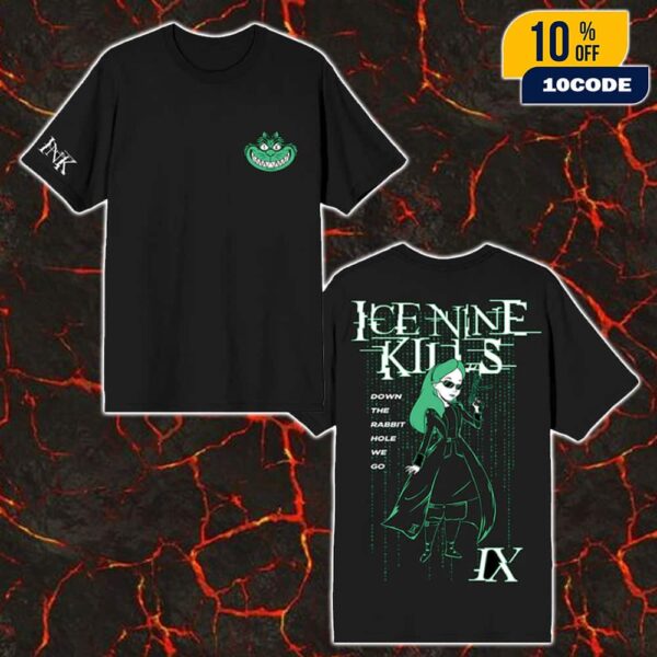 Ice Nine Kills Official Band Merchandise Malice In Wonderland Nightmare On The Ninth Collection Unisex Double-sides T-Shirt