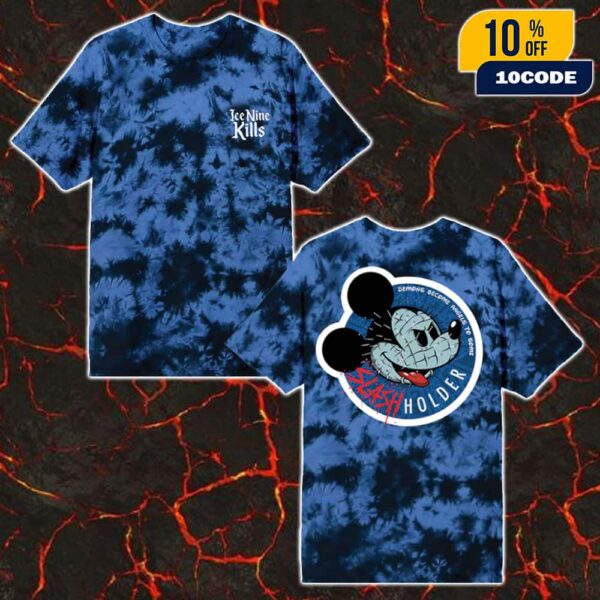 Ice Nine Kills Official Band Merchandise Mickey Mouse Needles And Pins Slash Holder Tie Dye Nightmare On The Ninth Collection Unisex T-Shirt