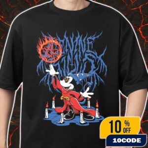 Ice Nine Kills Official Band Merchandise Mickey Mouse Sorcerers And Seances Nightmare On The Ninth Collection Merch Unisex T-Shirt