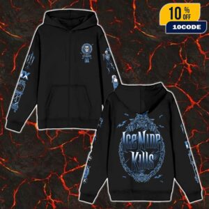 Ice Nine Kills Official Band Merchandise Rest In Fleece Nightmare On The Ninth Collection Unisex Zip Hoodie