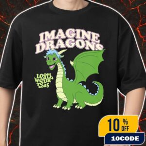 Imagine Dragons Fan Kit Loom World Tour 2025 At Estadio GNP Seguros Mexico On September 5 2025 Friendly Cartoon Dragon Version Merch Unisex T-Shirt