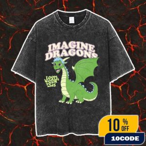 Imagine Dragons Fan Kit Loom World Tour 2025 At Estadio GNP Seguros Mexico On September 5 2025 Friendly Cartoon Dragon Version Vintage Washed Unisex T-Shirt