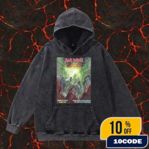 Iron Maiden Nothing's Real Until You Feel World Tour 2027 28 From Brave New World To The Final Frontier Poster Event Unisex Vintage Washed Hoodie