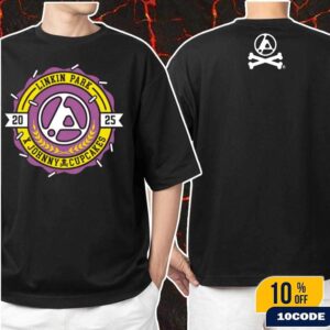 JC x Linkin Park Official Collab Tee – Collegiate Crest 2025 Classic Two Sides T-Shirt Johnny Cupcakes Merchandise
