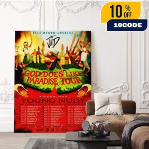 JID God Does Like Paradise Tour 2025 North America Cities Dates With Young Nudy Home Decor Poster Canvas
