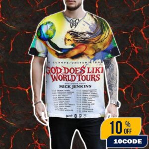 JID God Does Like Paradise Tour 2026 World Tour Europe And UK Schedule Dates With Mick Jenkins Fans Gift All Over Print Unisex T-Shirt