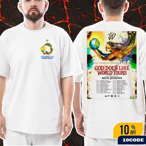 JID God Does Like Paradise Tour 2026 World Tour Europe And UK Schedule Dates With Mick Jenkins Fans Gift Classic Two Sides T-Shirt