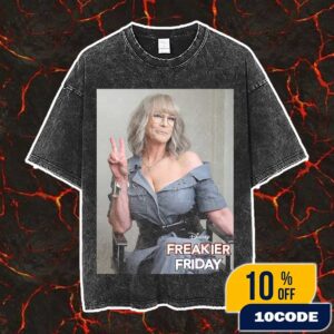 Jamie Lee Curtis Busty On Freakier Friday 2025 Promotion Day Viral Sexy Moment Vintage Washed Unisex T-Shirt