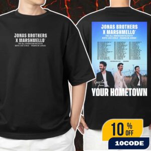 Jonas Brothers x Marshmello The All-American Rejects x Boy Like Girls x Franklin Jonas Greetings From Your Hometown 20th Anniversary Tour 2025 Poster Tour Dates Unisex T-Shirt