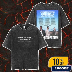 Jonas Brothers x Marshmello The All-American Rejects x Boy Like Girls x Franklin Jonas Greetings From Your Hometown 20th Anniversary Tour 2025 Poster Tour Dates Washed T-Shirt