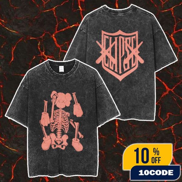 KAWS x Clipse Let God Sort Em Out Merch Unisex Two Sided Washed T-Shirt