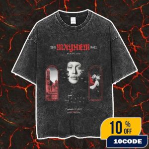 Lady Gaga The Mayhem Ball Tour At Central Hong Kong On September 19 2025 World Tour The Art Of Personal Chaos Vintage Washed Unisex T-Shirt