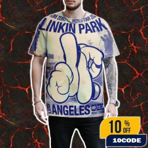 Linkin Park From Zero World Tour 2025 Los Angeles Event Poster At Intuit Dome On September 13 2025 LA Hand Sign Artist OG SLICK All Over Print Unisex T-Shirt