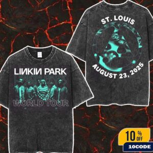 Linkin Park From Zero World Tour 2025 Merch Tee In St.Louis At Enterprise Center On August 23 2025 Wash Two Sided T-Shirt