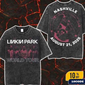 Linkin Park From Zero World Tour 2025 Nashville TN Exclusive Tee At Bridgestone Arena On August 21 2025 Merch Wash Two Sides T-Shirt