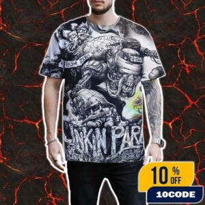 Linkin Park From Zero World Tour 2025 San Jose California Event Poster At SAP Center On September 15 2025 Artist Jonathan Wayshack All Over Print Unisex T-Shirt