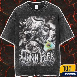 Linkin Park From Zero World Tour 2025 San Jose California Event Poster At SAP Center On September 15 2025 Artist Jonathan Wayshack Wash T-Shirt