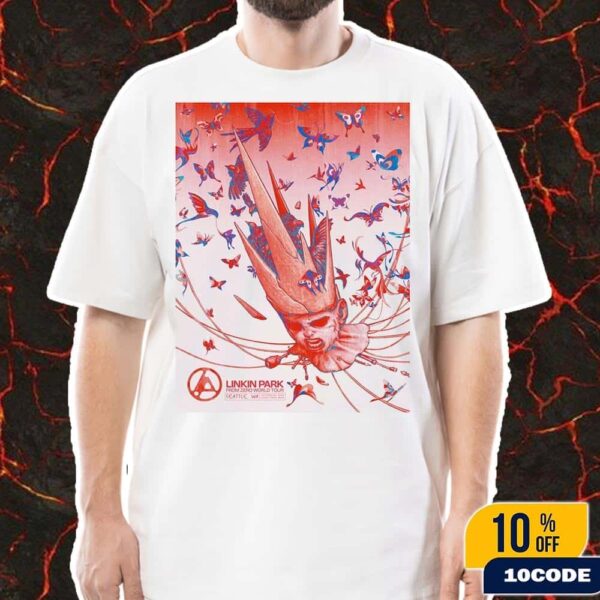 Linkin Park From Zero World Tour 2025 Seattle Washington Event Poster At Climate Pledge Arena On September 24 2025 Artist James Jean Classic T-Shirt